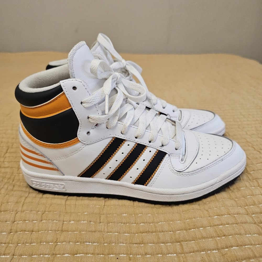 Adidas Top Ten RB Shoes High-Top White, Black & Orange Streetwear Retro W's 9 - Picture 3 of 10